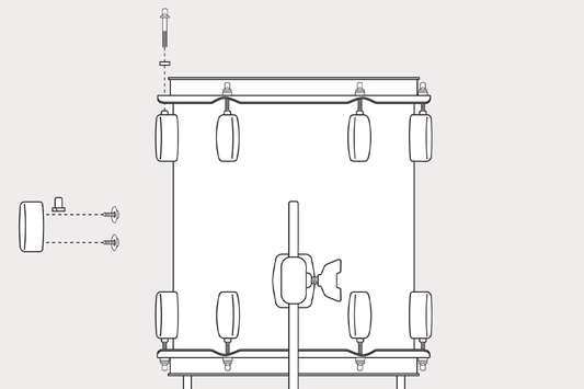Parts of a Floor Tom