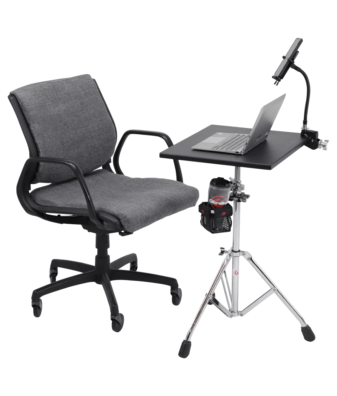 Gibraltar 77WKST workstation elliptical leg Base 2-tier stand with table - Workstation | Gibraltar