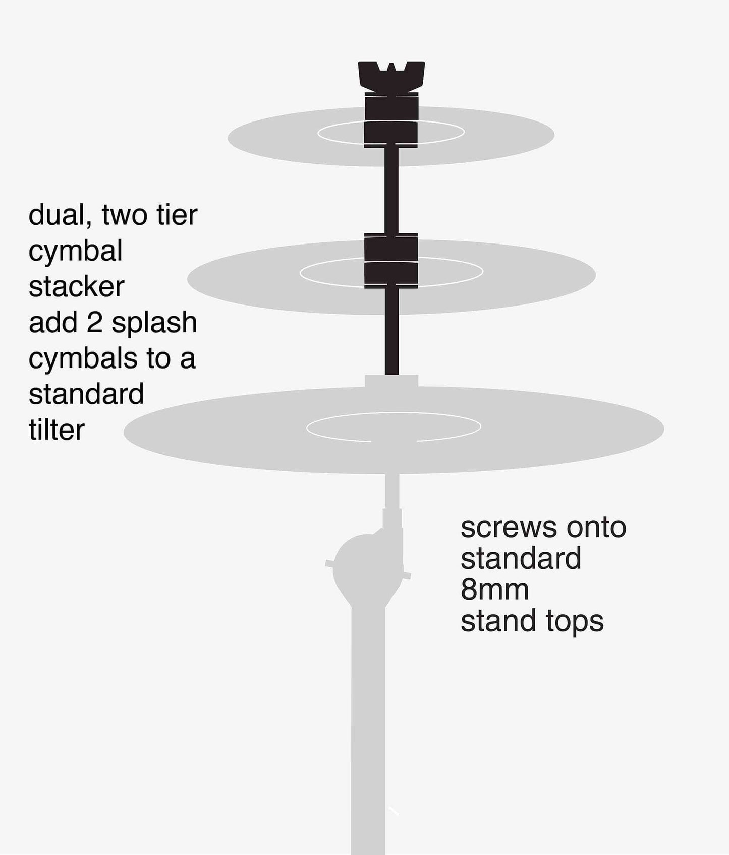 Gibraltar SC-MCSA-PK 4" Mini Cymbal Stacker, 2 Pack - Cymbal Stacker | Gibraltar