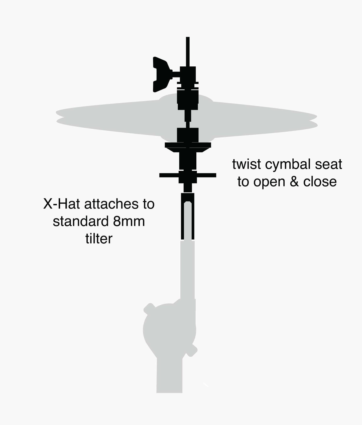 Gibraltar SC-XHAT X-Hat Cymbal Stand Adaptor - X Hat Cymbal Arm | Gibraltar