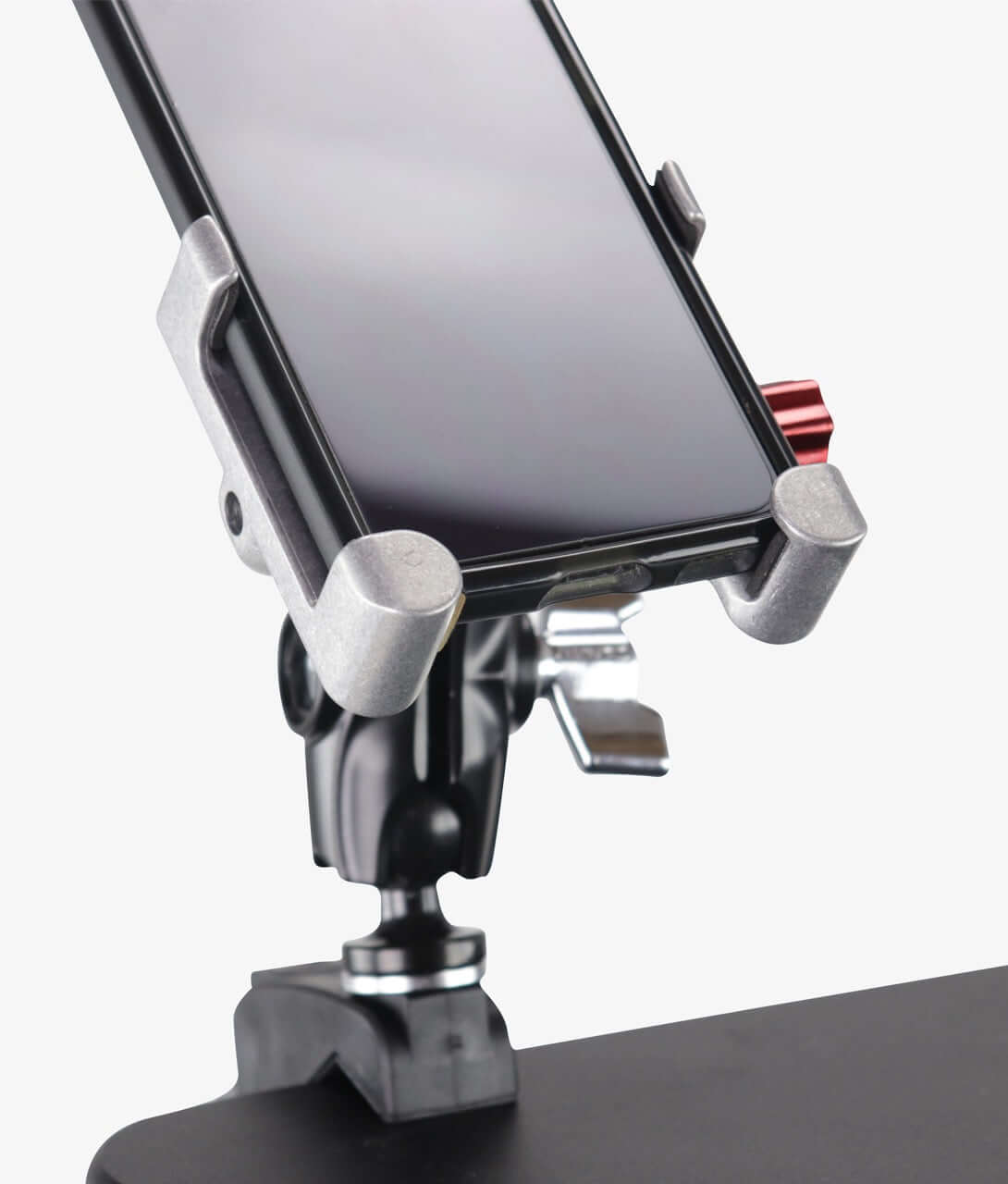 Gibraltar SC-DACMPH Dual Adjust All-Cast Metal Phone Holder with C Clamp - Smartphone Holder | Gibraltar