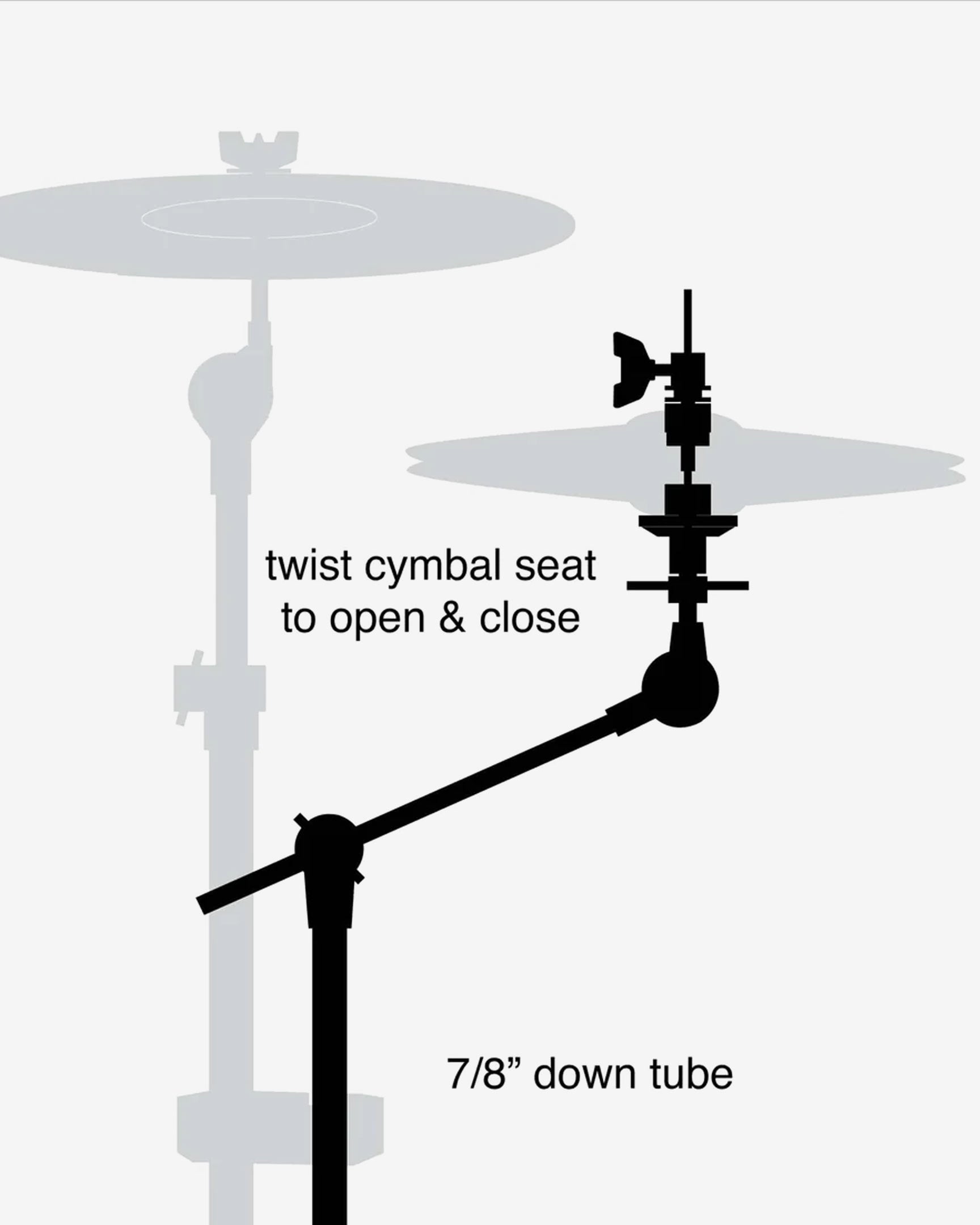 SC-4425XHMB 10" X-Hat Auxilliary Hi Hat Boom Arm
