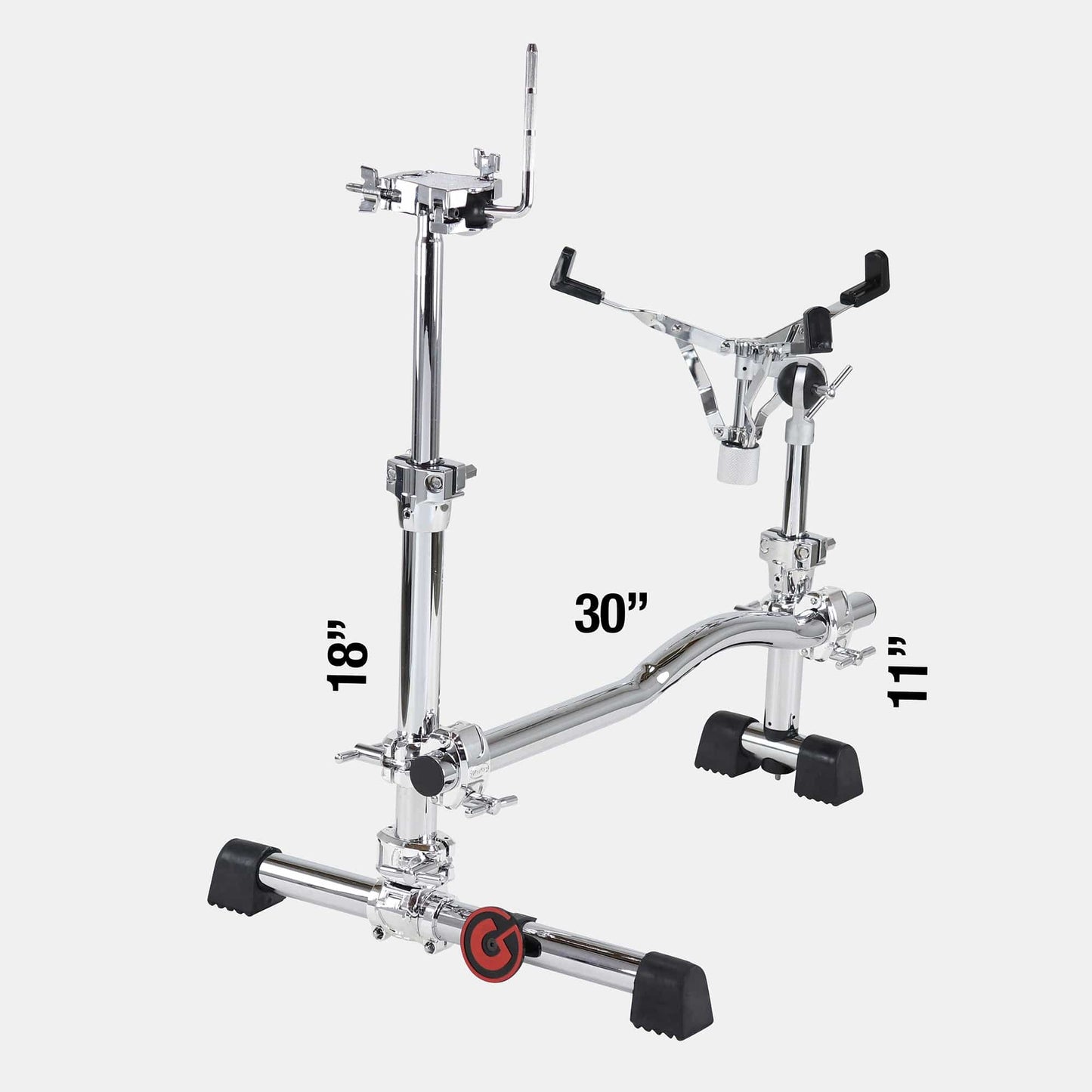 Gibraltar GSVMS-KIT Stealth Drum Rack Vertical Mount System with Chrome Clamps, Tom Holder and Snare Stand stealth drum rack