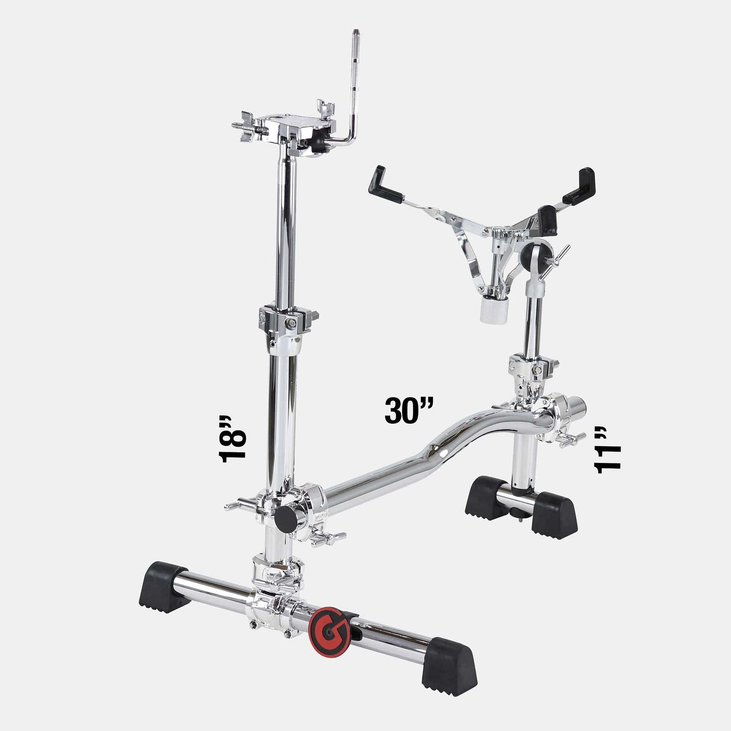 Gibraltar GSVMS-KIT Stealth Drum Rack Vertical Mount System with Chrome Clamps, Tom Holder and Snare Stand - Stealth Drum Rack | Gibraltar