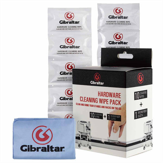 Gibraltar SC-HCW10 Hardware Cleaning Wipes, 10 Pack - Drummer Accessory | Gibraltar