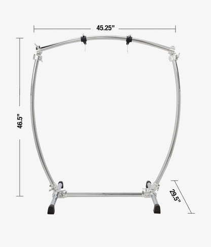 Gibraltar GCSCG-L Curved Bar Gong Stand with Chrome Clamps - Gong Stand | Gibraltar