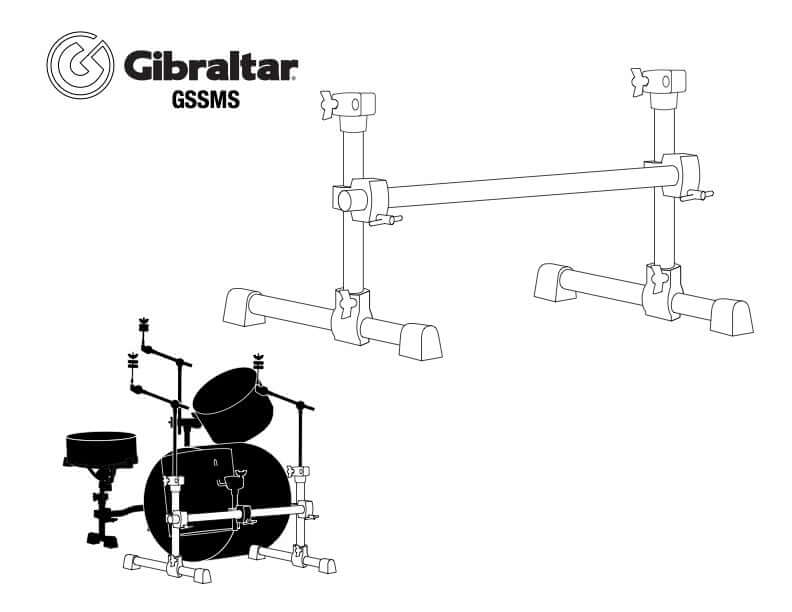 Gibraltar GSSMS Stealth SMS Drum Rack with Chrome Clamps