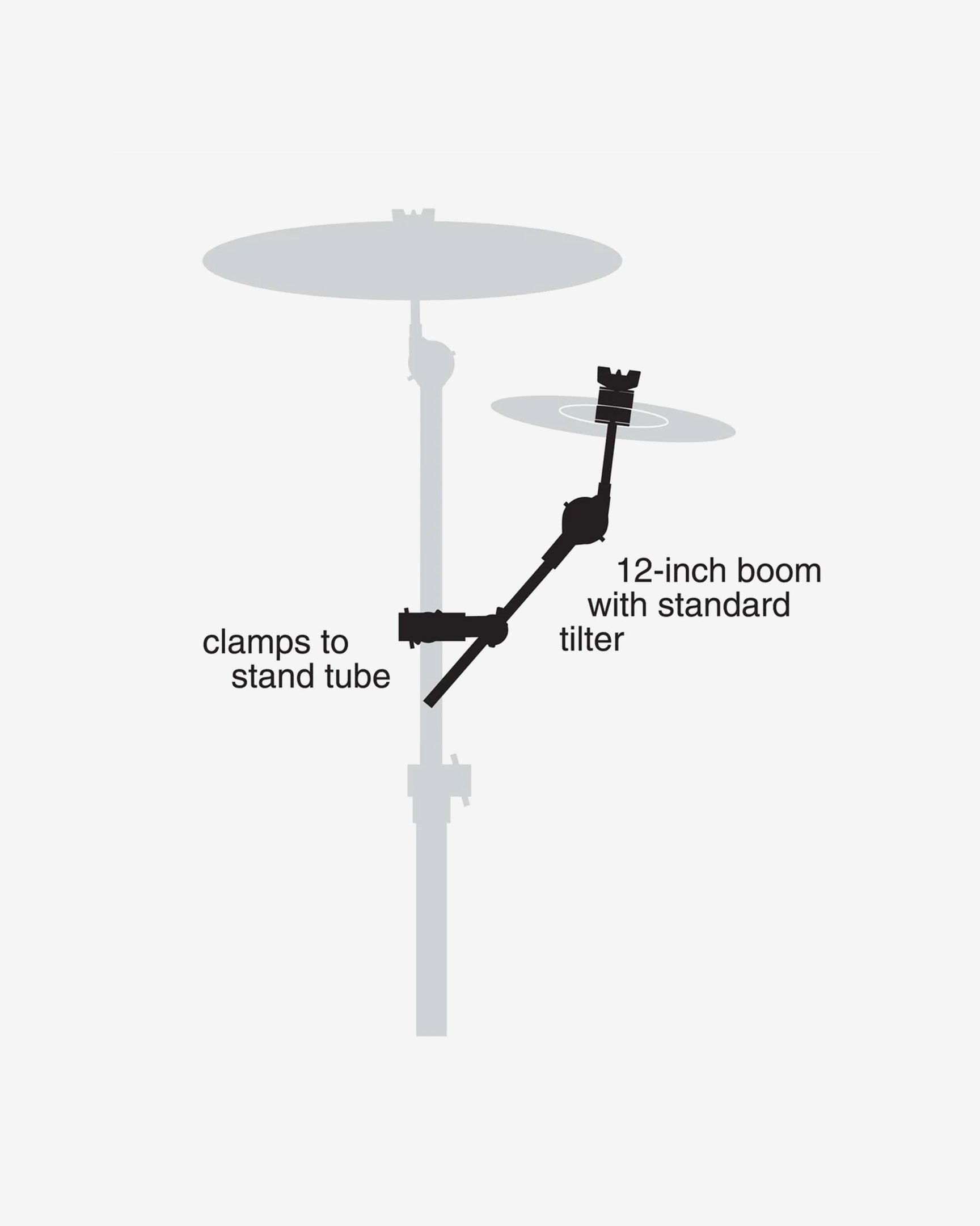 Gibraltar SC-CMBAC 12" Cymbal Arm with Rotating Grabber Clamp
