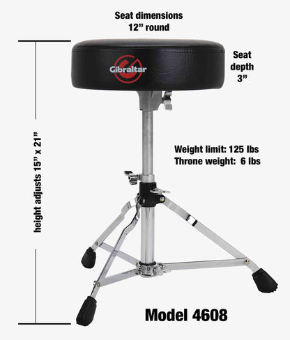 Gibraltar 4608 12" Round Drum Throne - Drum Throne | Gibraltar