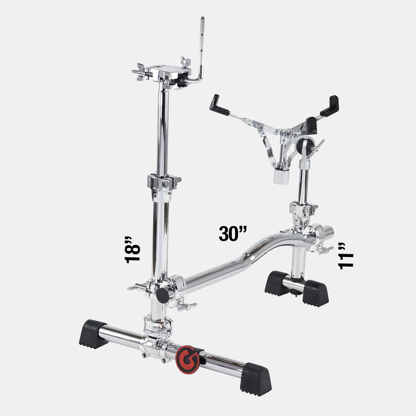  Gibraltar GSVMS-KIT Stealth Drum Rack Vertical Mount System with Chrome Clamps, Tom Holder and Snare Stand stealth drum rack
