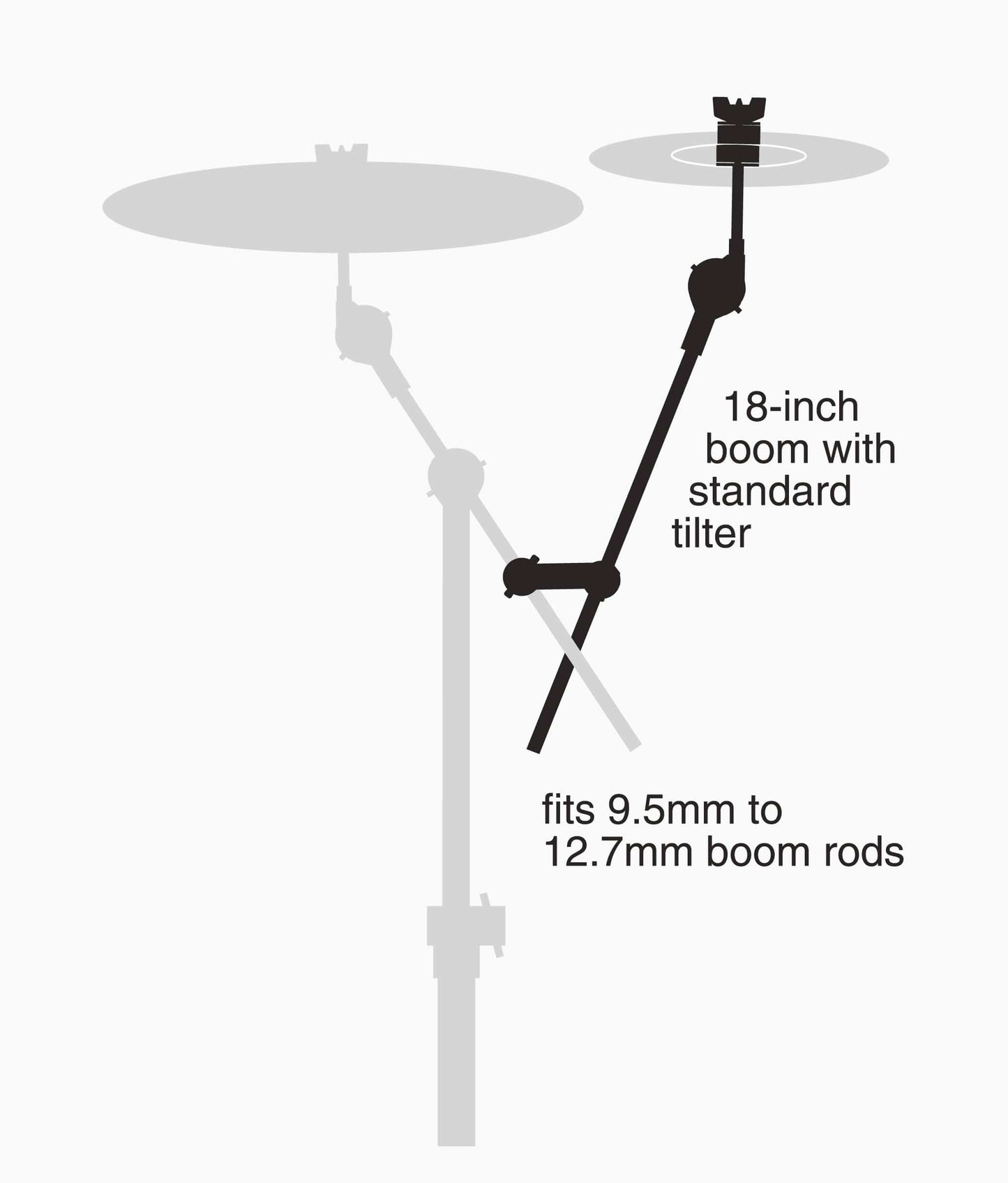  Gibraltar SC-CLBRA 18" Cymbal Arm with Rotating Boom Rod Clamp cymbal arm