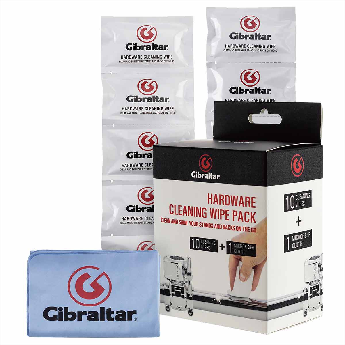  Gibraltar SC-HCW10 Hardware Cleaning Wipes, 10 Pack drummer accessory