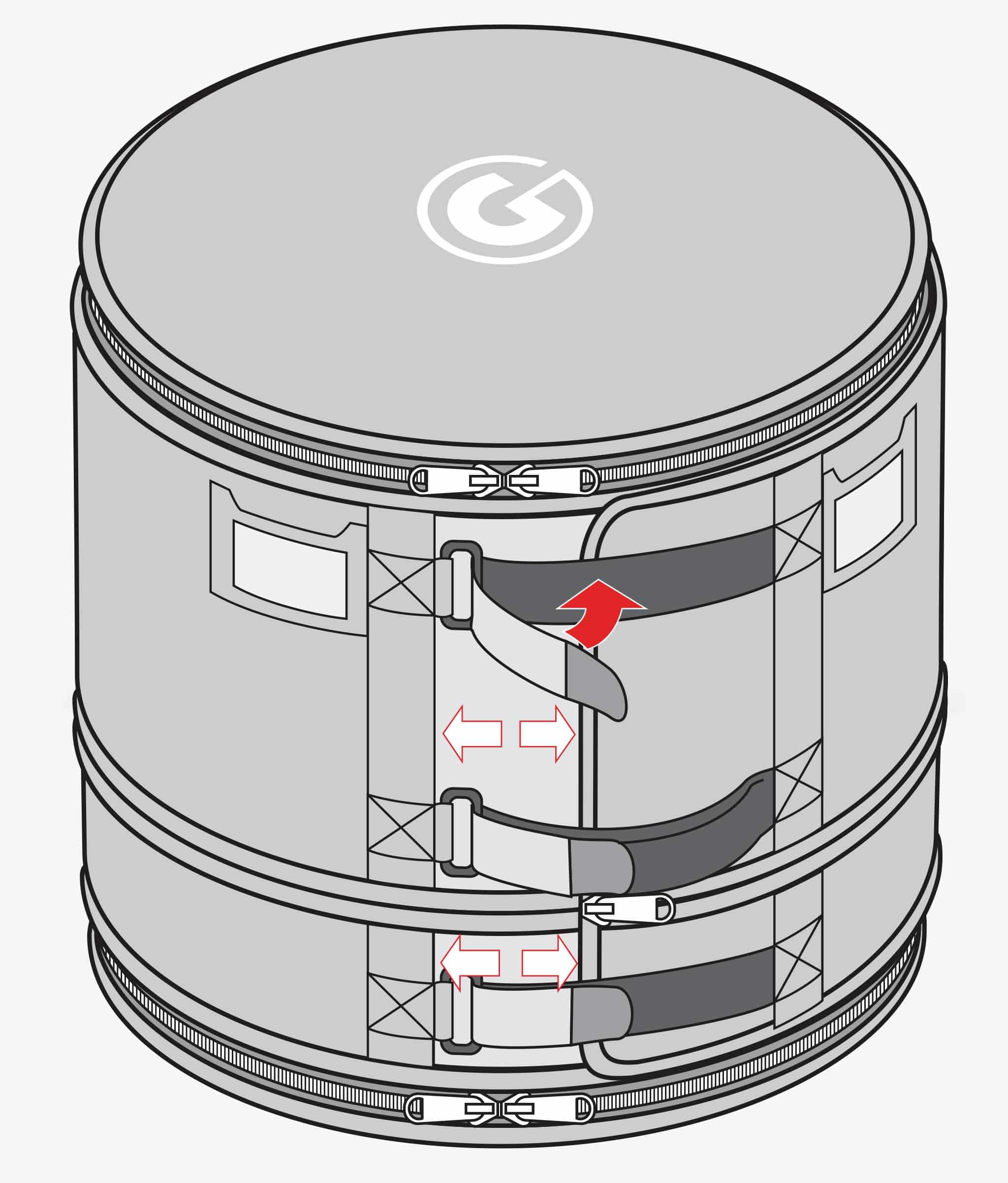 Gibraltar Flatter Tom Bag - Drum Bag | Gibraltar