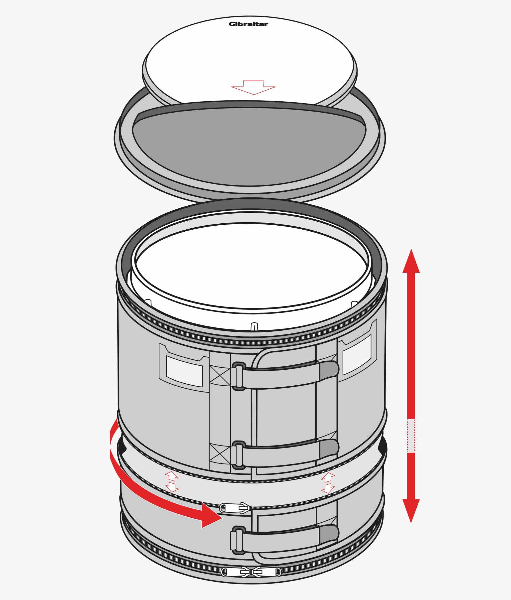 Gibraltar Flatter Tom Bag - Drum Bag | Gibraltar