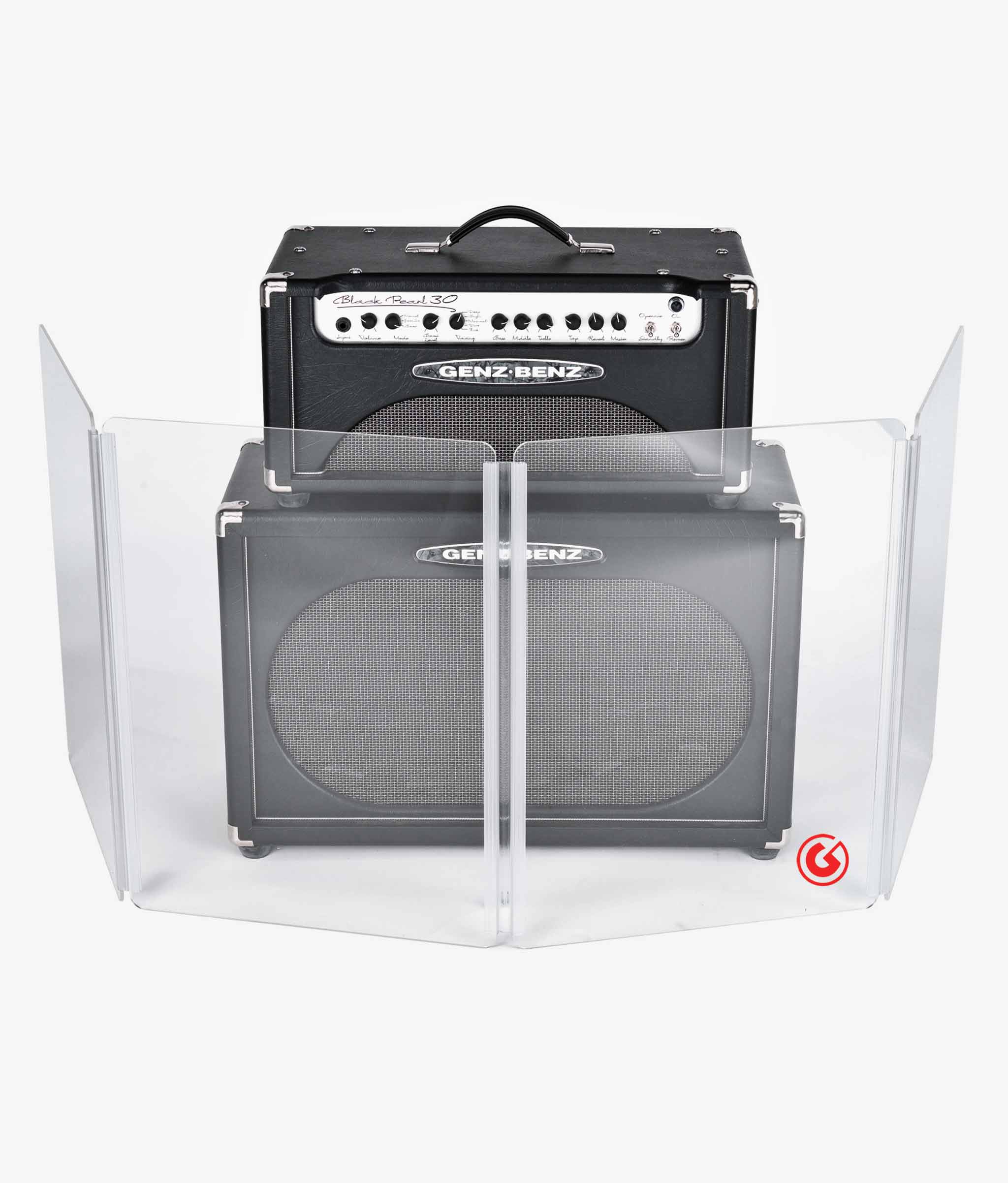Gibraltar GAS-2X4 Acrylic Guitar Amp Acoustic Shield - Acoustic Isolation Screen | Gibraltar