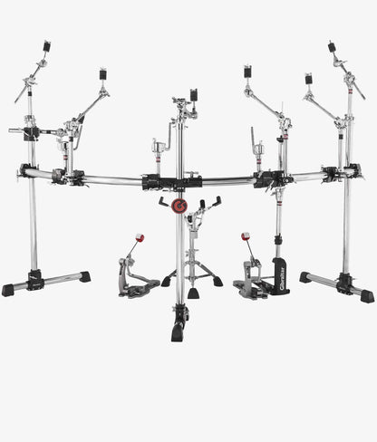 Gibraltar GRS-850DBL Double Bass Drum Rack Pack with Black Clamps - Drum Rack Pack | Gibraltar