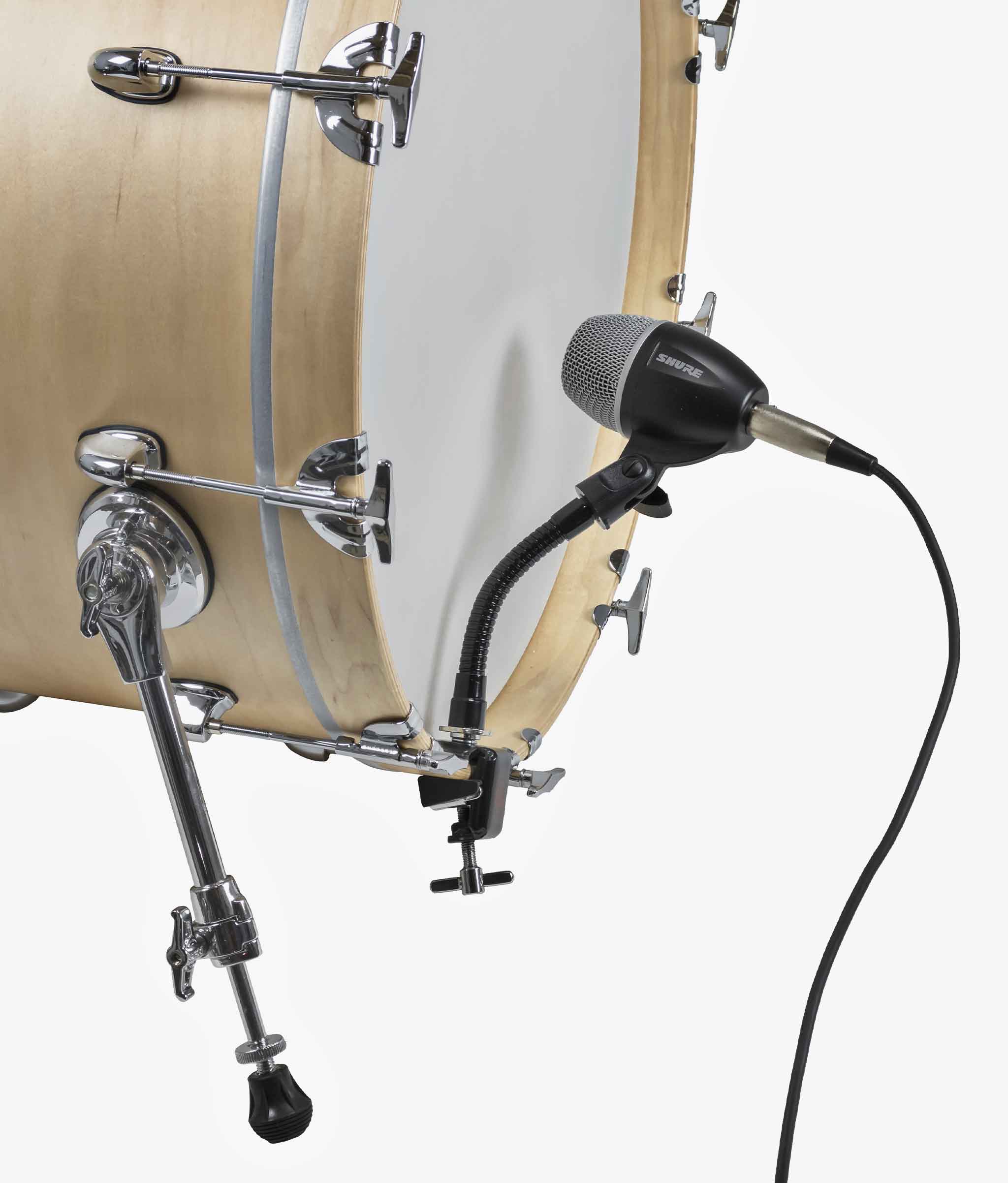 Gibraltar SC-BDHMM 6" Microphone Gooseneck with Bass Drum Hoop Clamp - Microphone Shock Mount | Gibraltar